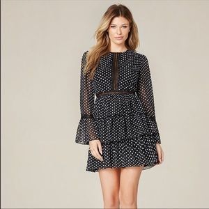 Bebe Tiered Polka Dot Dress Size 00