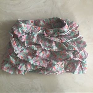 Genuine Kids Girls Floral Ruffle Skirt 3t