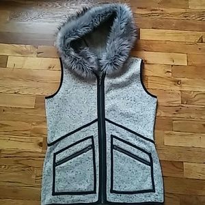 NWT Faux Fur Hoodie Vail Vest
