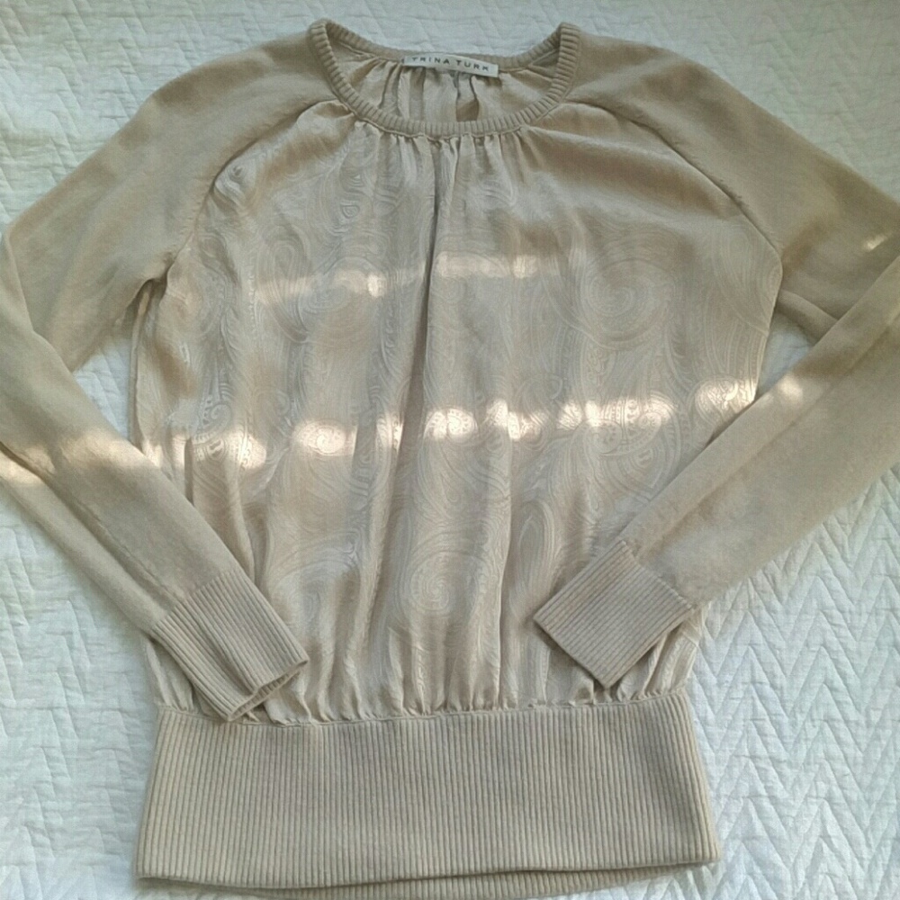 Trina Turk Silk and Wool Sweater,  Medium