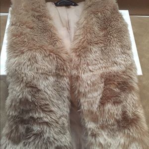 Faux Fur Vest in Tan