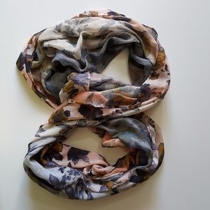 Pins and needles floral infinity scarf
