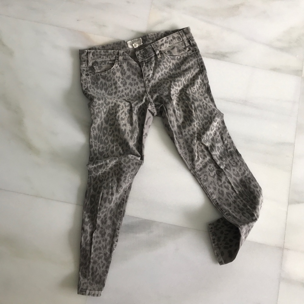 Current Elliott Leopard Print Jeans - image 1