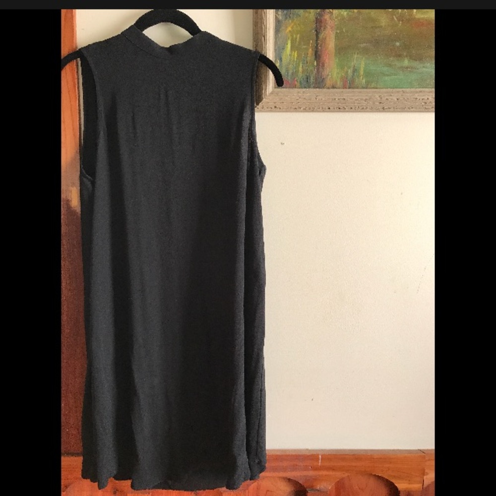 High Neck Black Dress