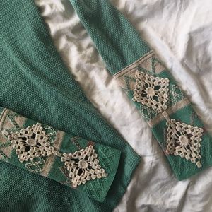 Free People Kombucha Cuff Thermal Mint Green
