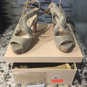 Prada heels.  These are cream with Frey very sexy.