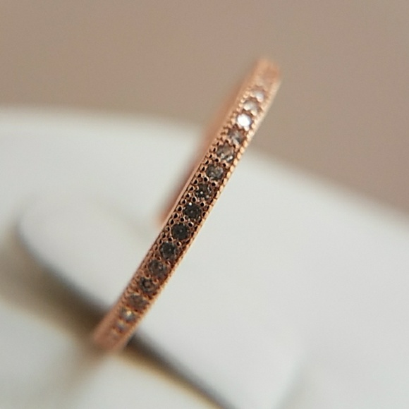 Rose Gold Eternity Wedding Band - Picture 4 of 8