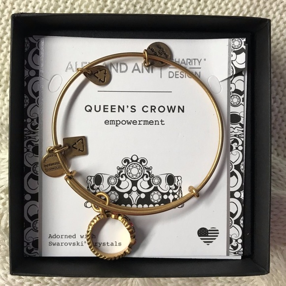Alex and Ani Queen's Crown Charm Bangle, Charity - Picture 2 of 5