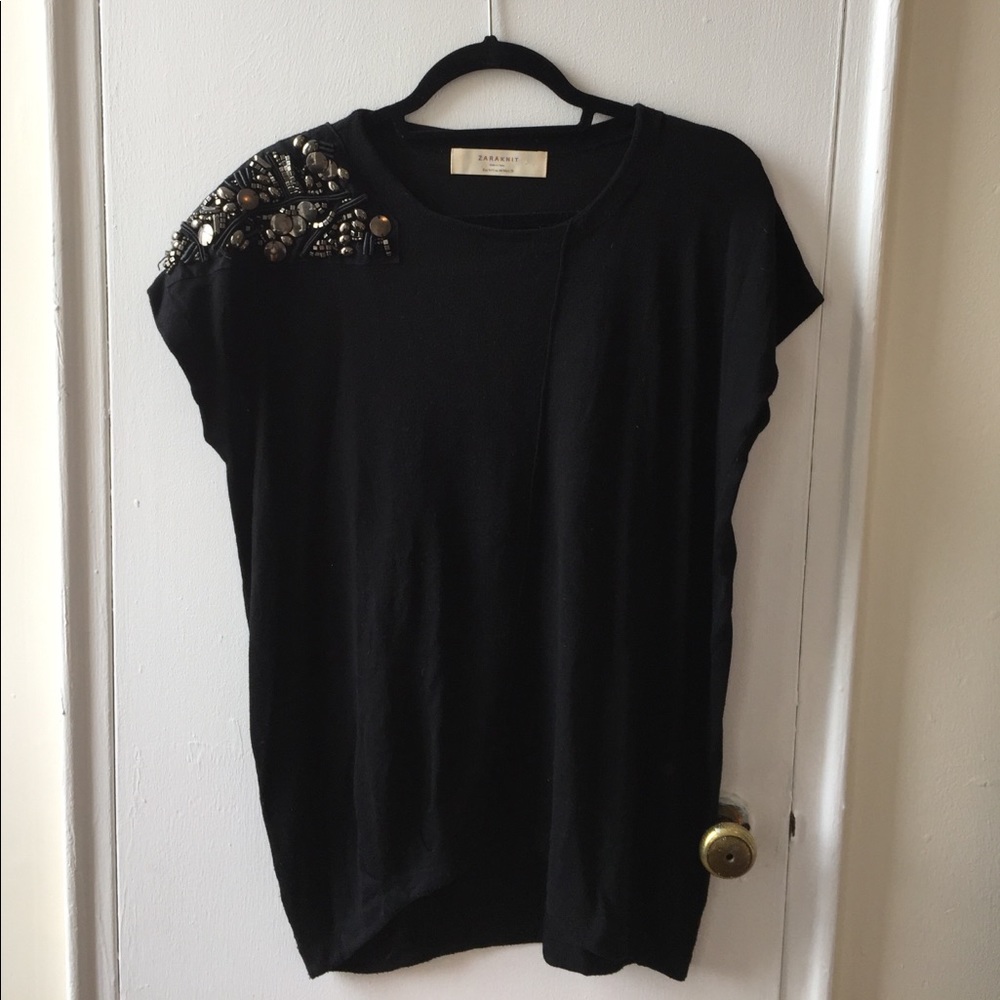 Zara Asymmetrical Knit Top