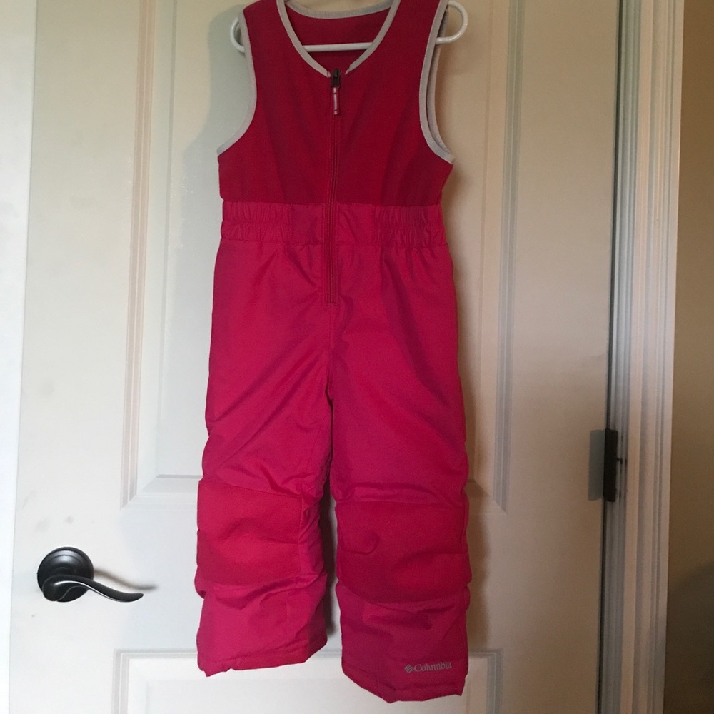 Columbia hot pink snow suit