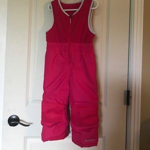 Columbia hot pink snow suit