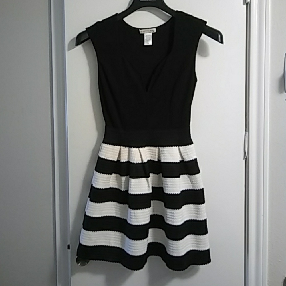 Black and white party dress