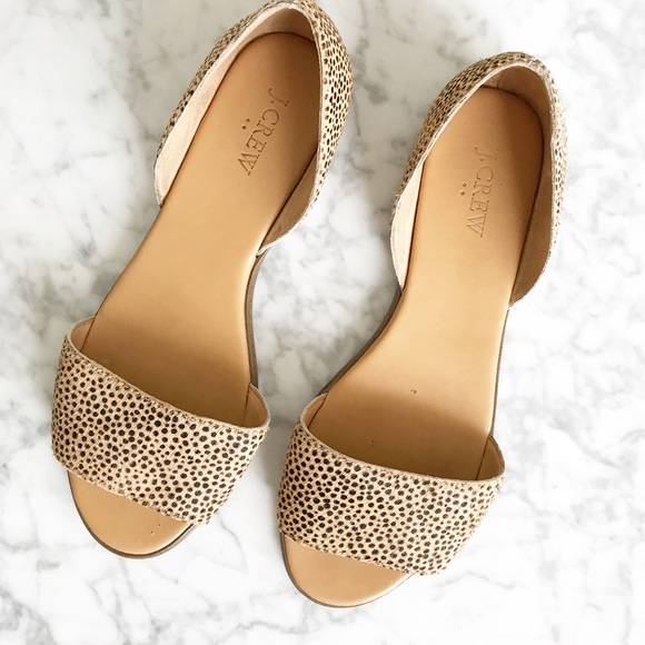 j crew peep toe flats