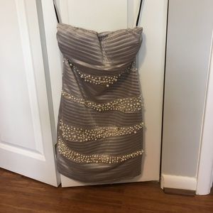 Silver cocktail dress