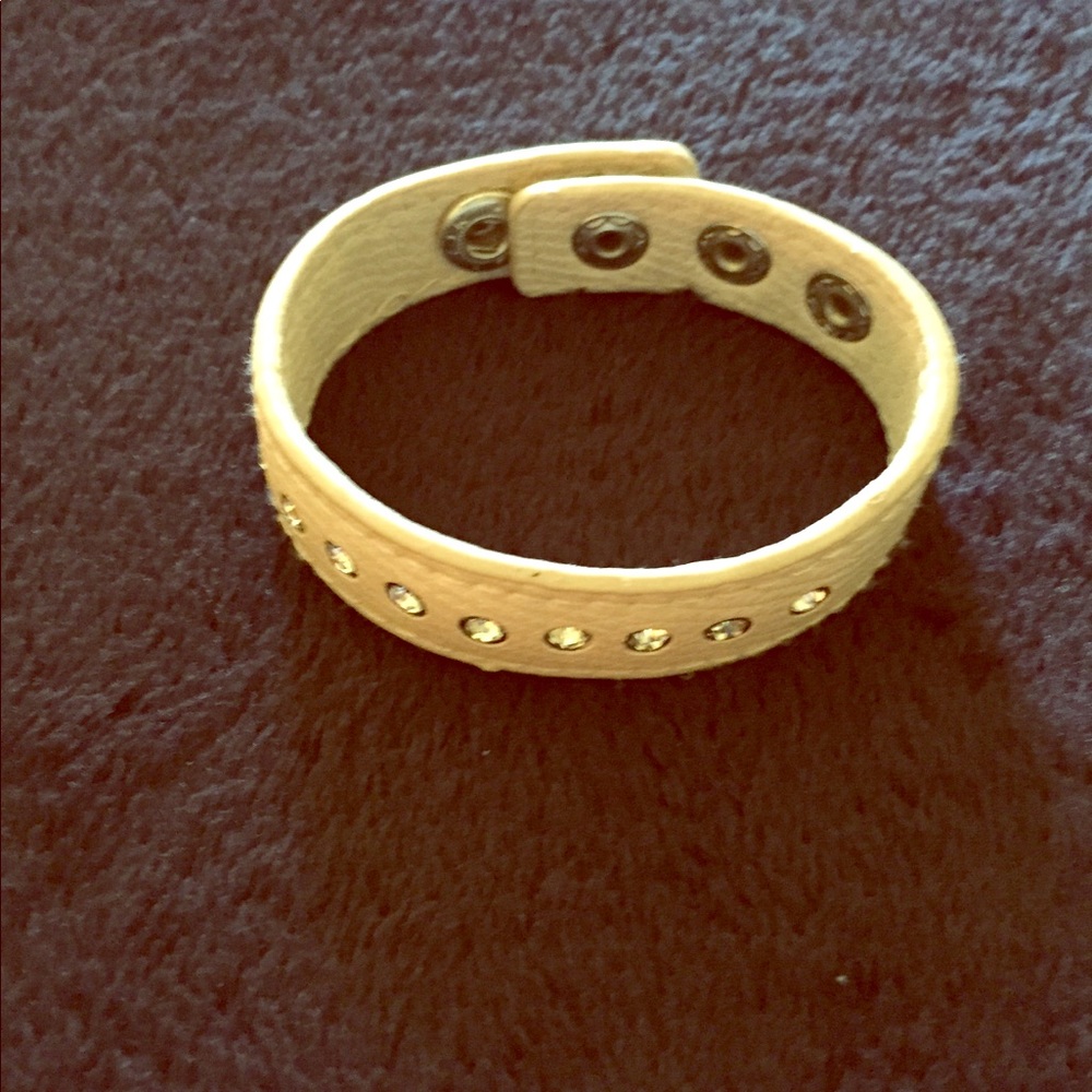 Rhinestone Leather Cuff
