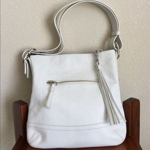 White Leather Vintage Coach Purse