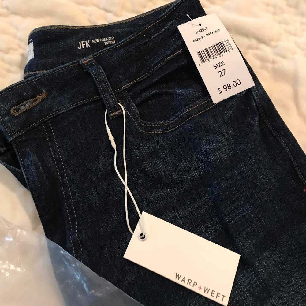 Warp+Weft dark mid rise jeans