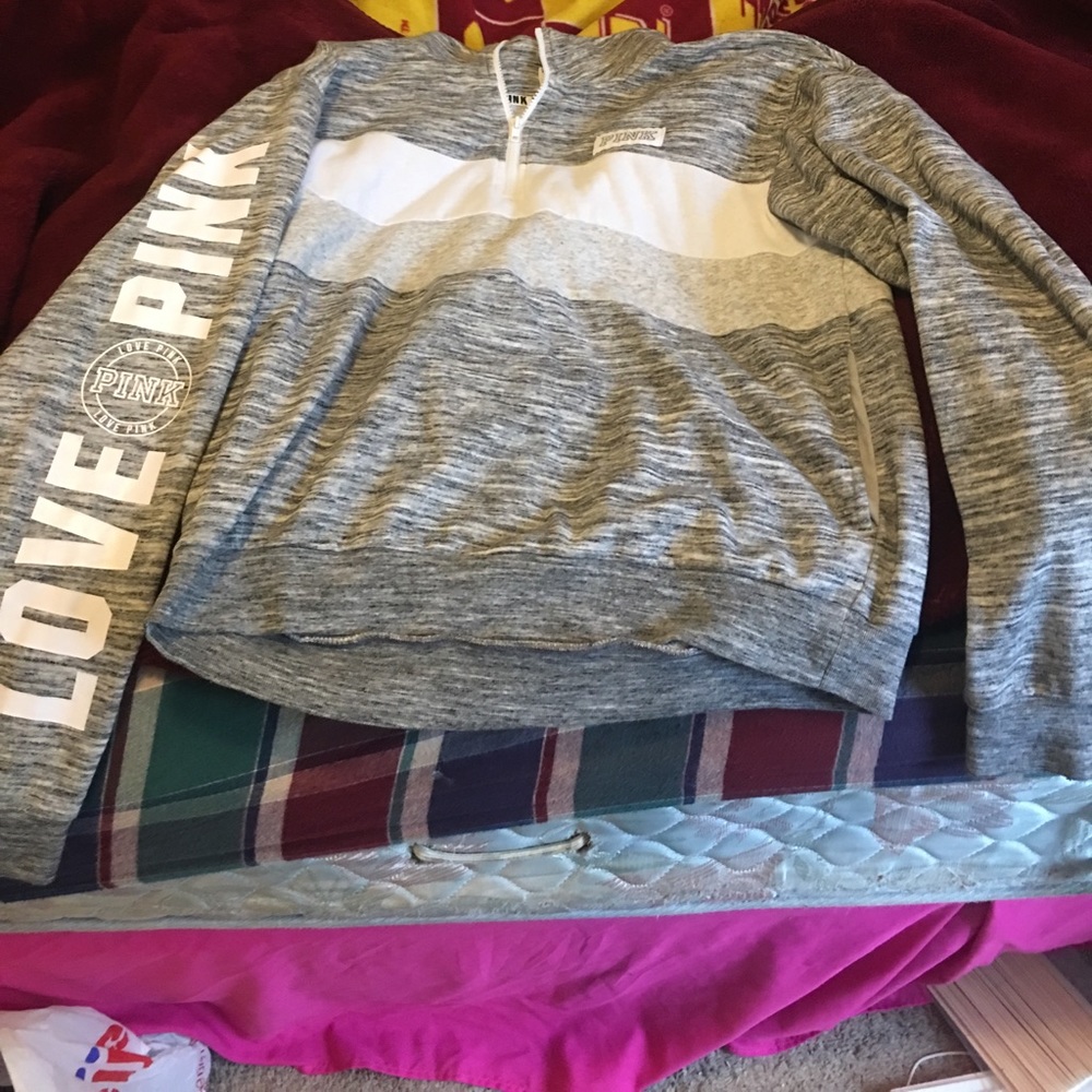 Victoria Secret Quarter ZIP Sweatshirt - Picture 1 of 2