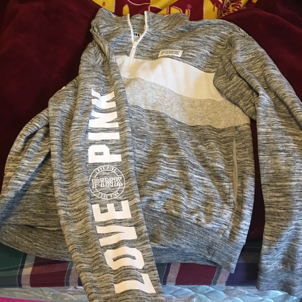 Victoria Secret Quarter ZIP Sweatshirt - Picture 2 of 2