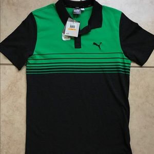 Brand New Mens Puma Striped Polo