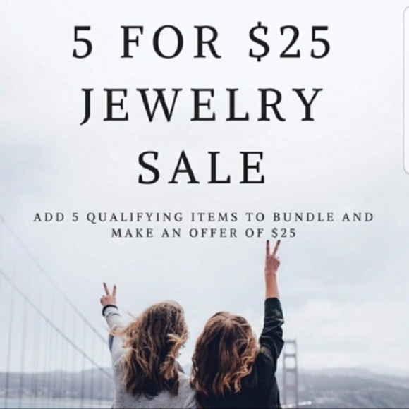 5 for $25 Moon and Clear Crystal Pendant Necklace - Picture 3 of 4