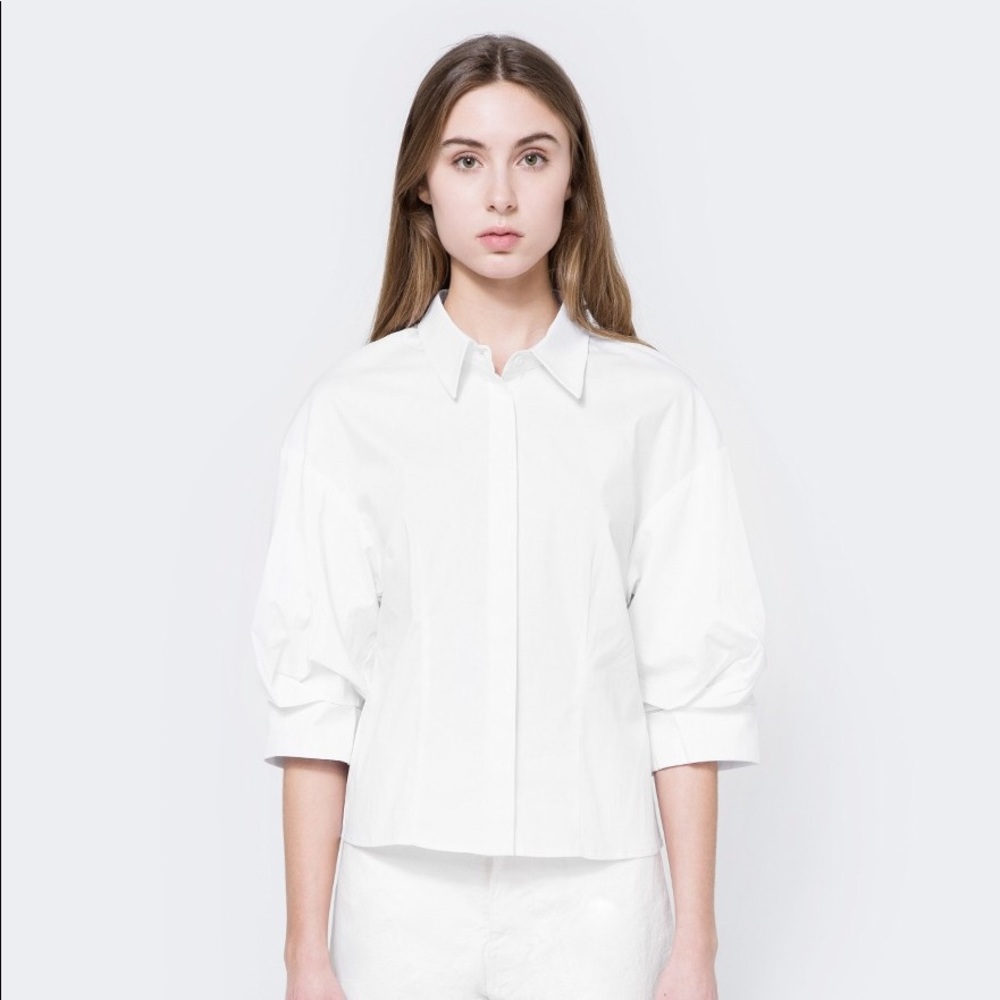 Farrow Debbie White Button Down Top NWT