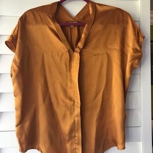 Burnt orange silky shirt