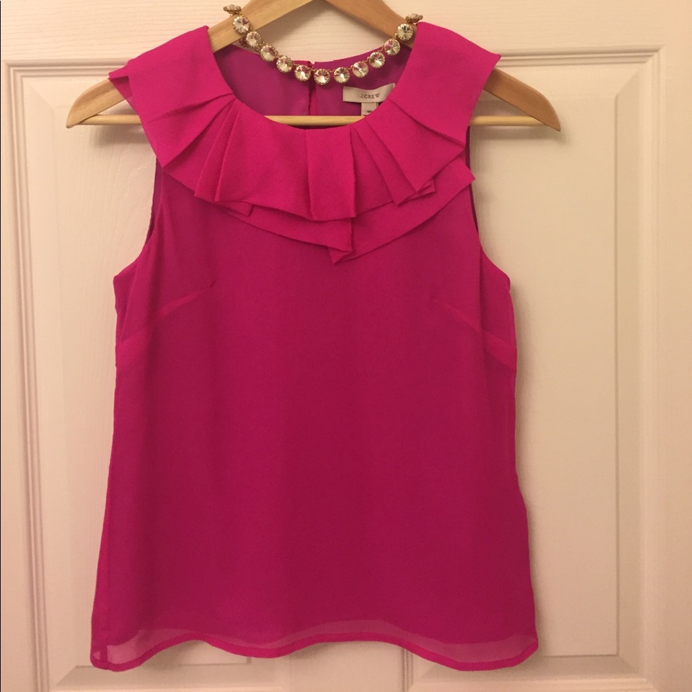 NWT J.Crew Ruffled Sleeveless Top