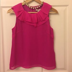 NWT J.Crew Ruffled Sleeveless Top