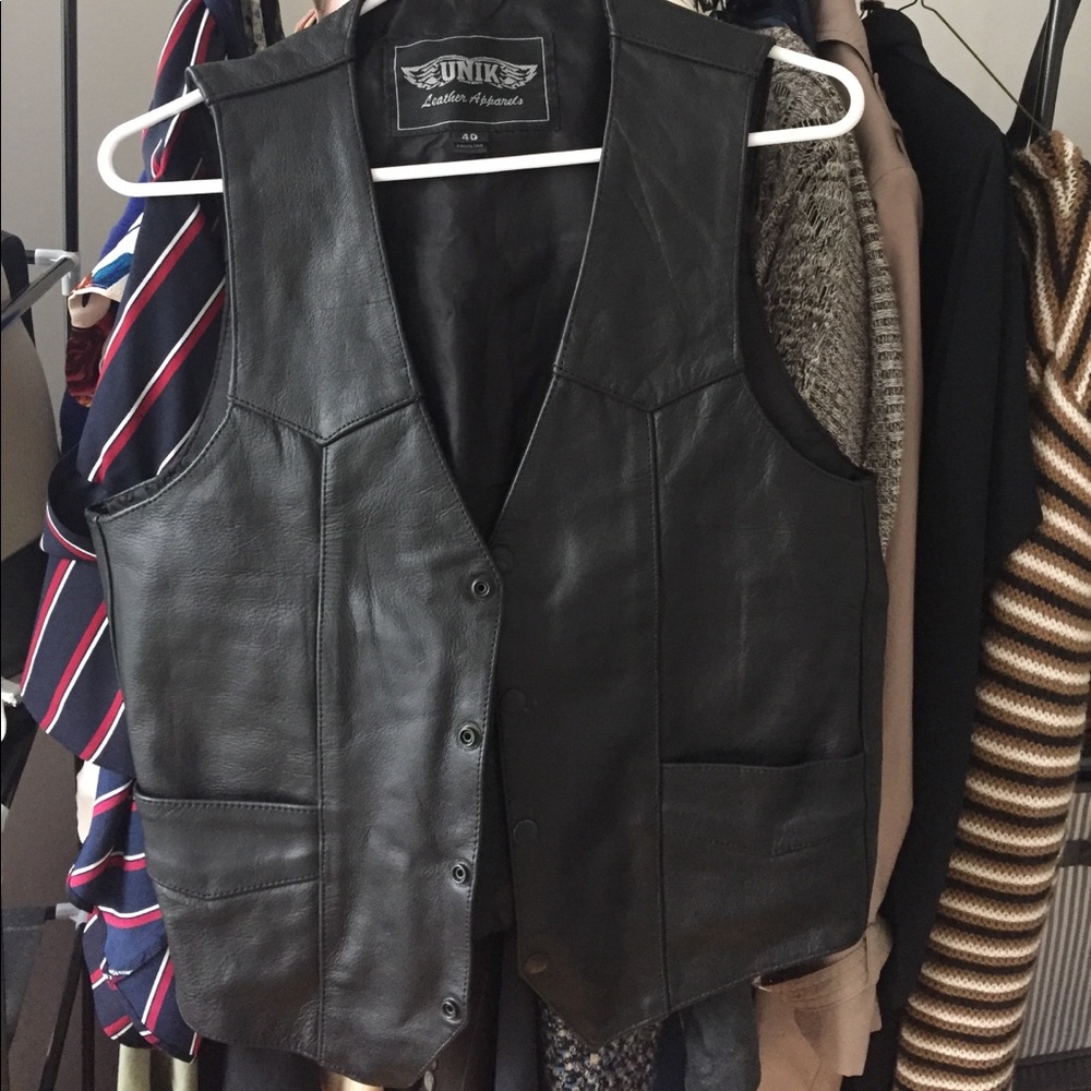 Unik size 40 leather vest.