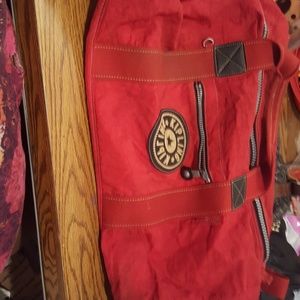 PRELOVED RED KIPLING DUFFLE BAG