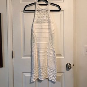 NWT Knit and Lace White Dress