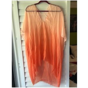 Swim cover up coral color