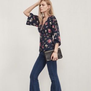 Reformation floral wrap kimono