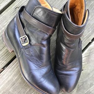 Vintage FRYE black leather ankle boots size 5.5/6