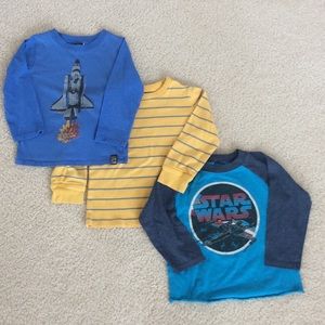 Bundle of 3 boys long & 3/4 sleeve shirts (3t)