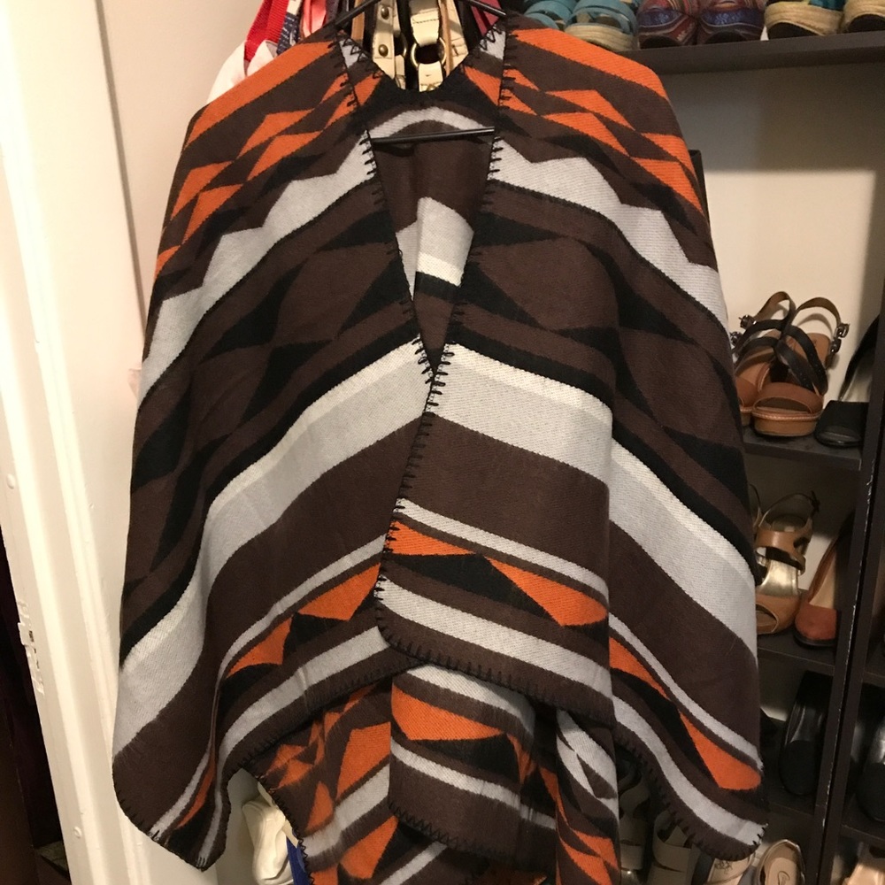 Fall blanket cape.