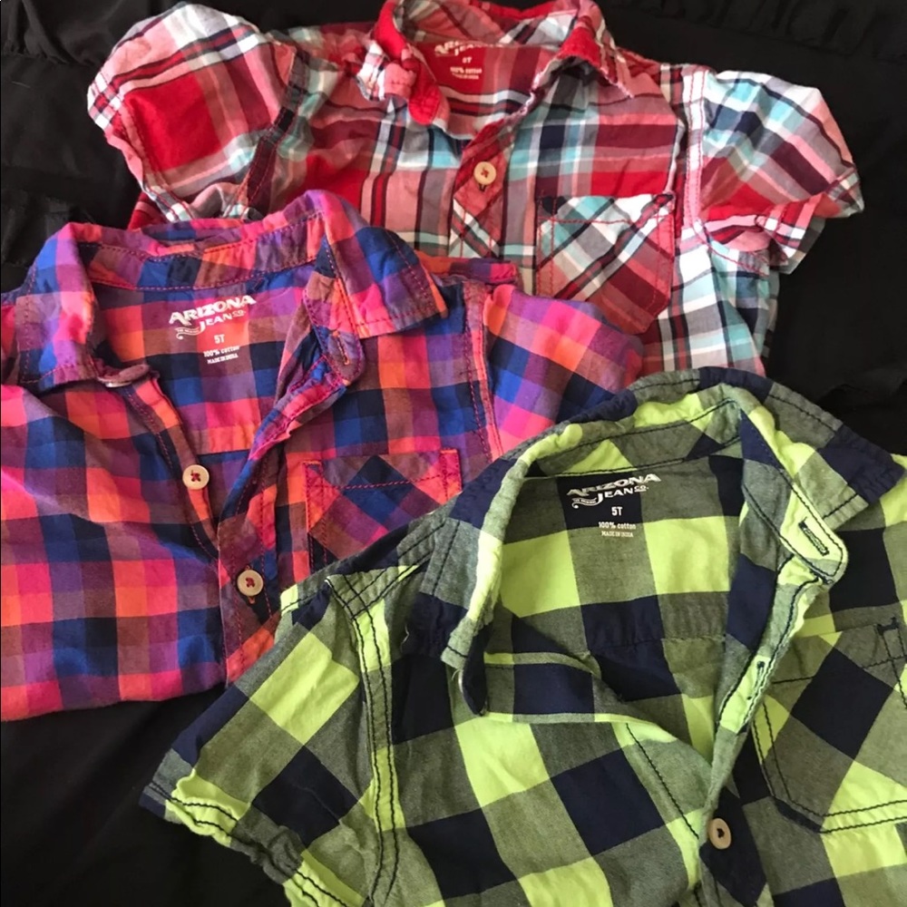 Bundle of Three 5T Button Up Shirts