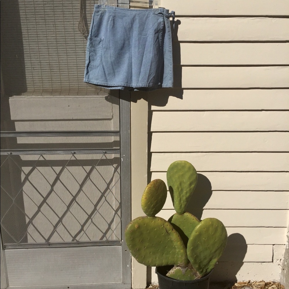 Denim Pinstriped Skort