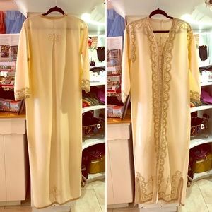 Vintage robe kaftan duster coat embroidered ethnic