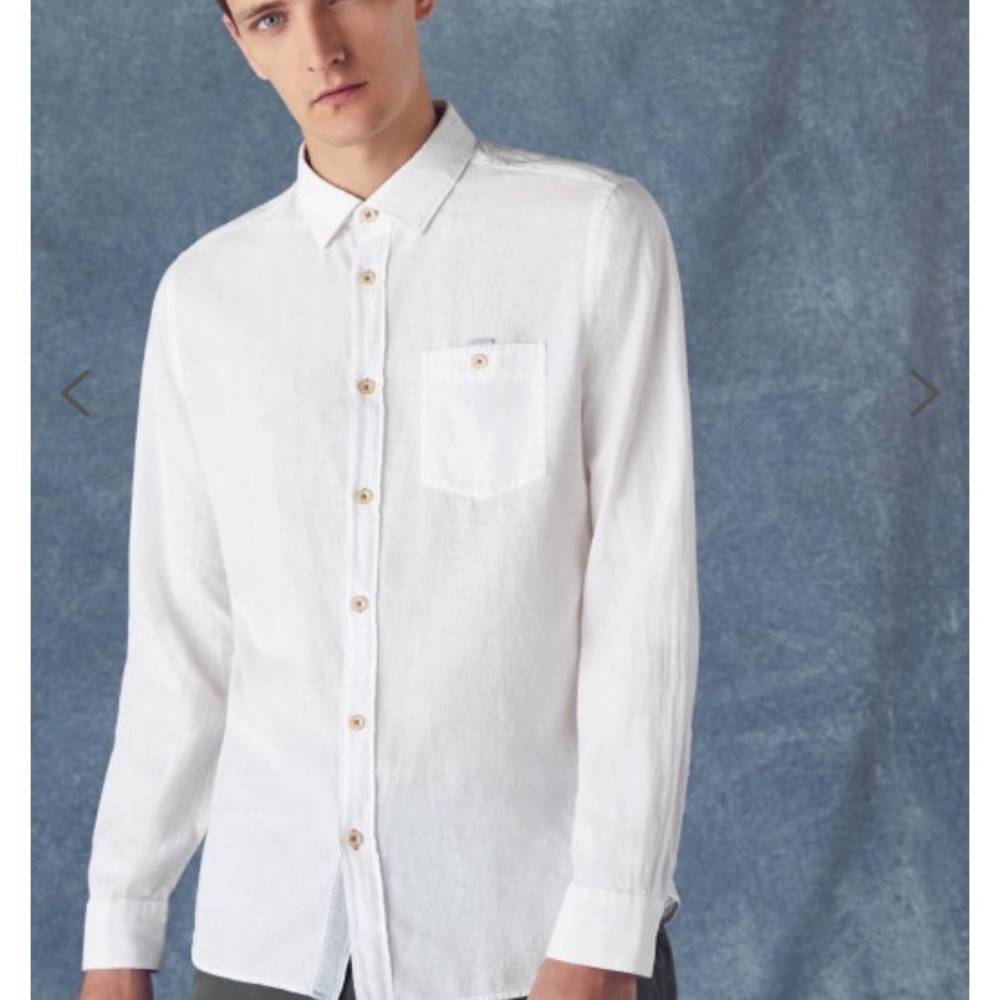 Ted Baker linen and cotton white shirt