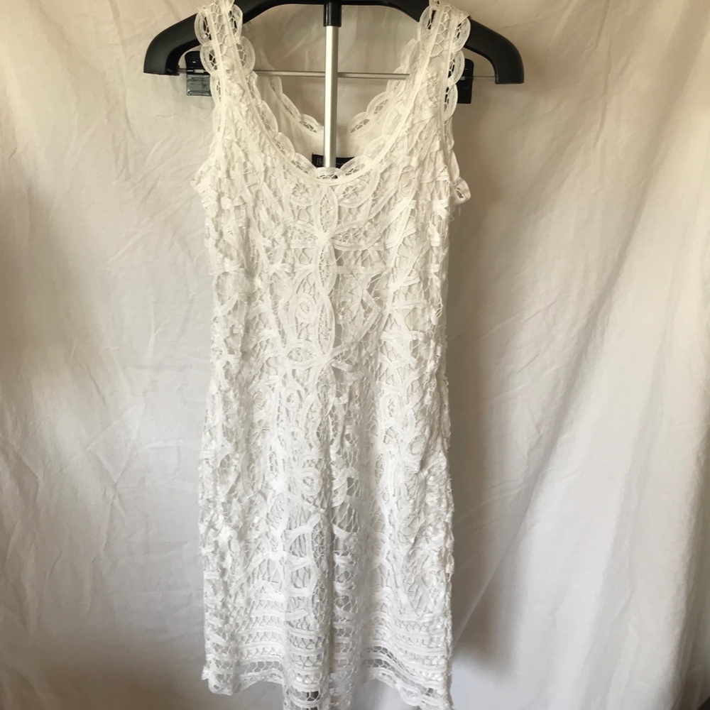 INC Lacy White Dress