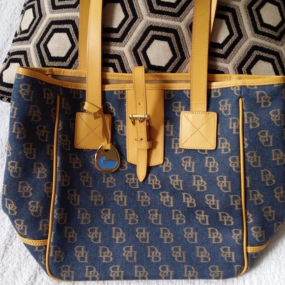Dooney Bourke Signature Denim Tote Bag 