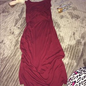 Dark red dress
