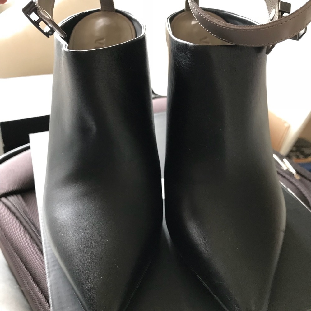 Vince Armon Ankle Strap Booties Black