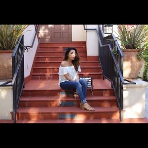 Tops - White off shoulder top Tops - White off shoulder top