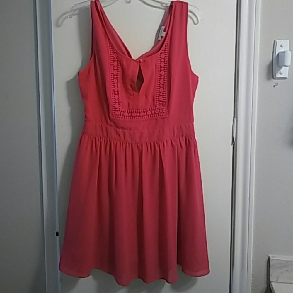 Sheer hot pink dress