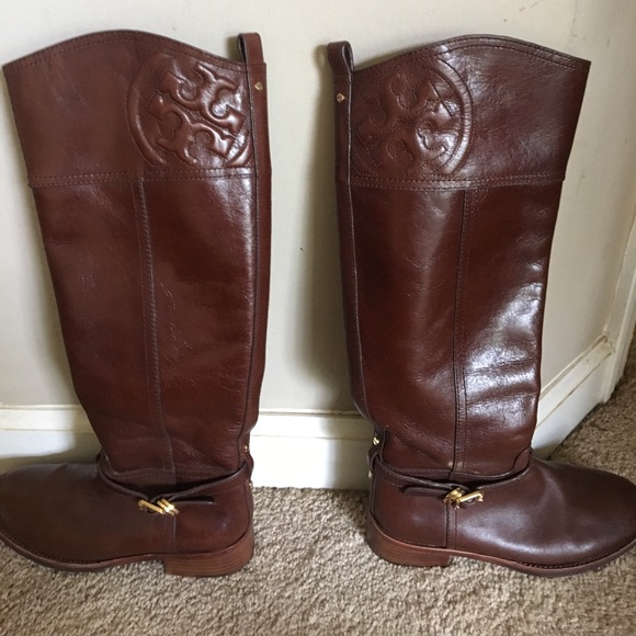 Tory Burch Shoes - Tory burch Marlene brown riding boots EUC size 5