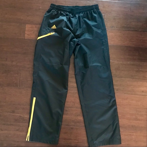adidas black and gold sweatpants