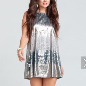 Sequined mini dress